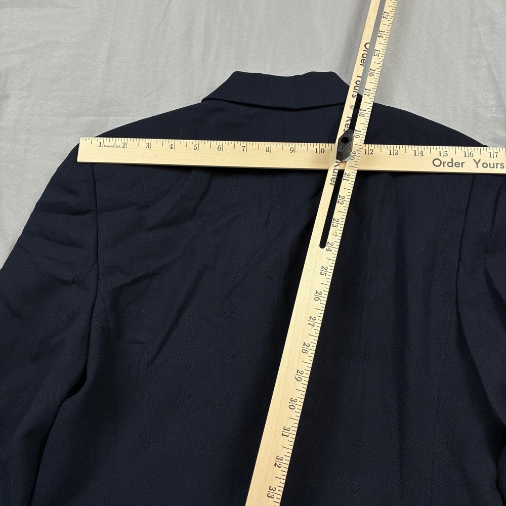 Lauren Ralph Lauren Blazer Women 10 Navy Blue Crown Crest Preppy Classic VTG - Picture 10 of 13